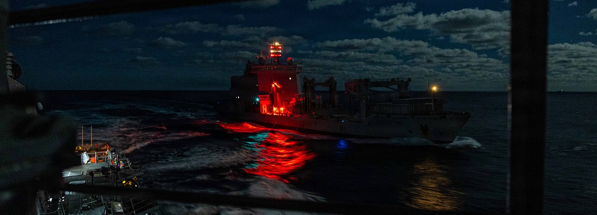USS Fitzgerald conducts RAS with MV Asterix