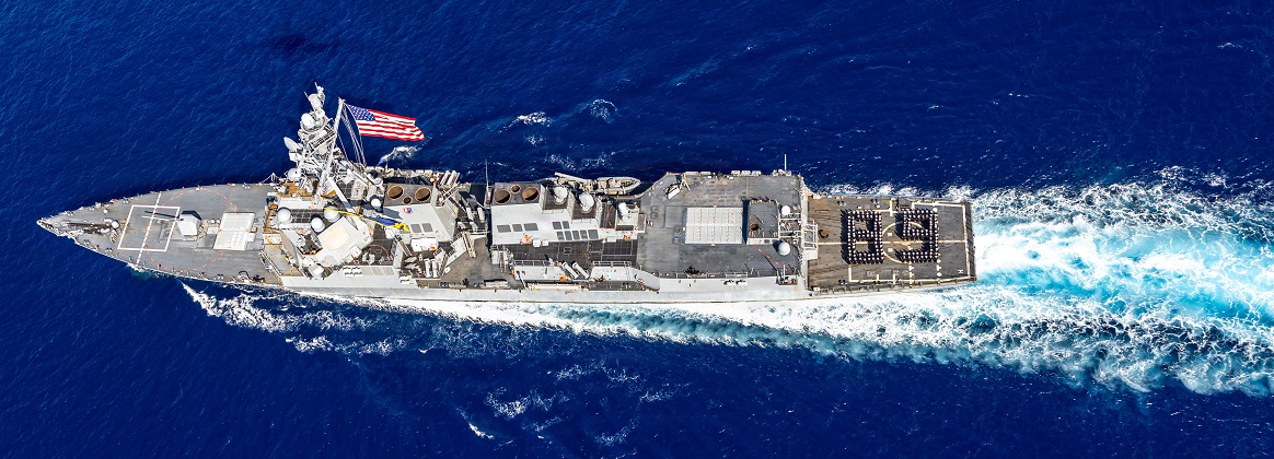 USS Mustin transits the Indian Ocean