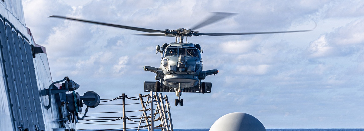 USS Mustin conducts flight operations